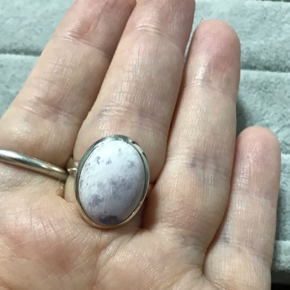 New Sterling Silver Adjustable Purple Genuine Utah Tiffany Stone Ring Size 9 Gem - Picture 11 of 13